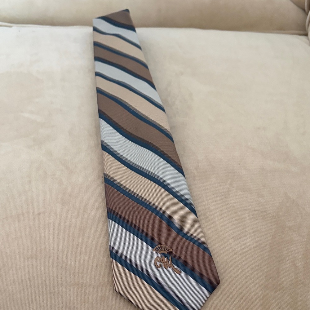 Rothschild Brown and Blue Striped Tie